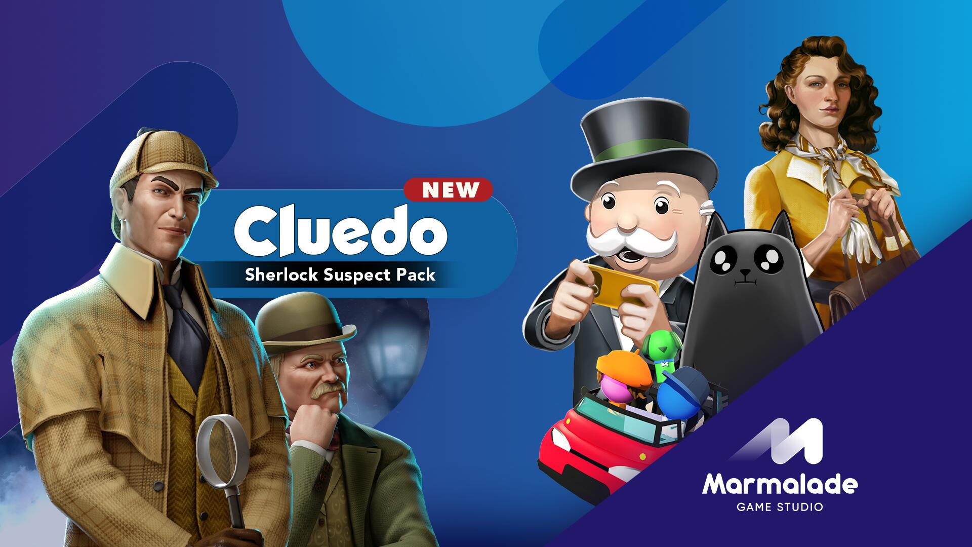 Discovery splash banner for Marmalade Game Studio | MONOPOLY, Clue, Ticket to Ride and More! Discord server