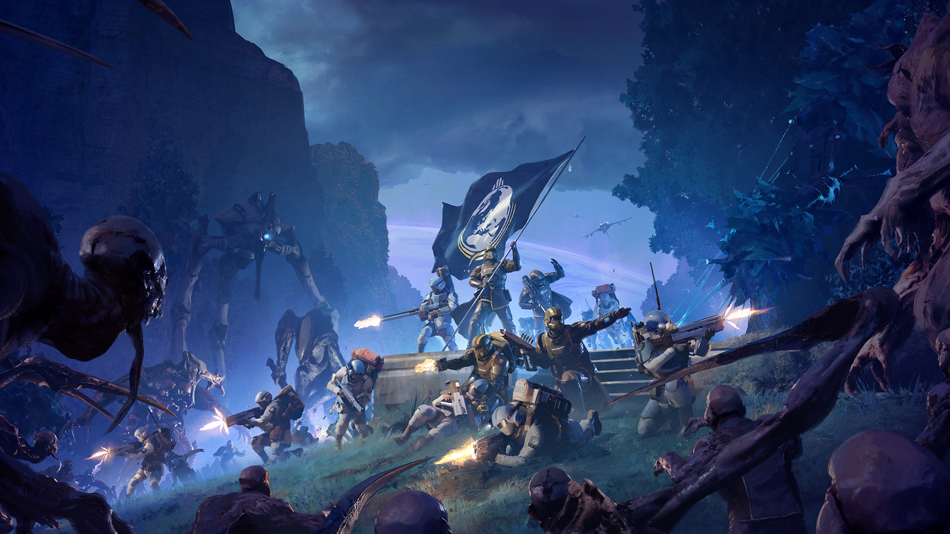 Discovery splash banner for HELLDIVERS™ Official Discord Discord server