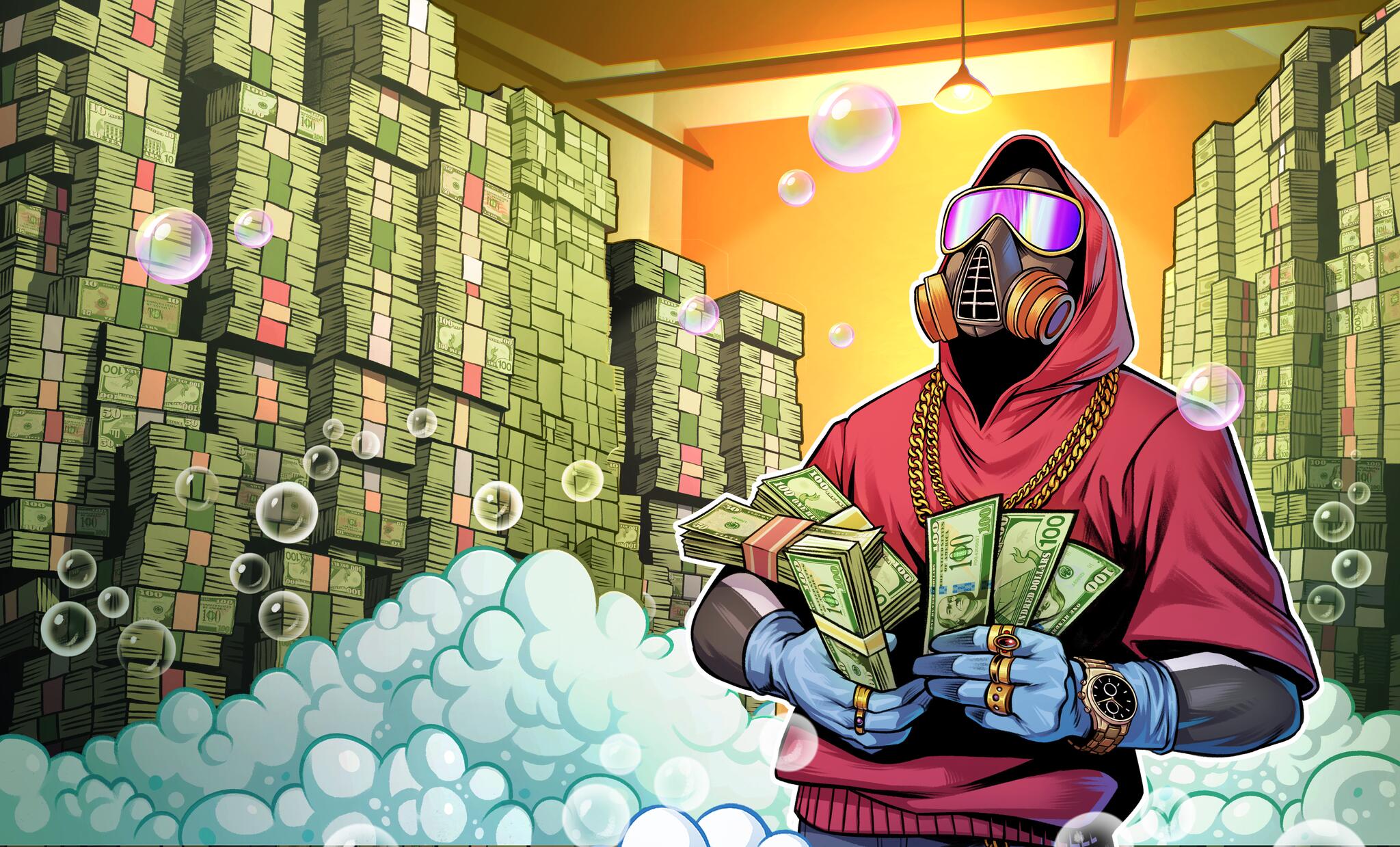 Discovery splash banner for Cash Cleaner Simulator Discord server