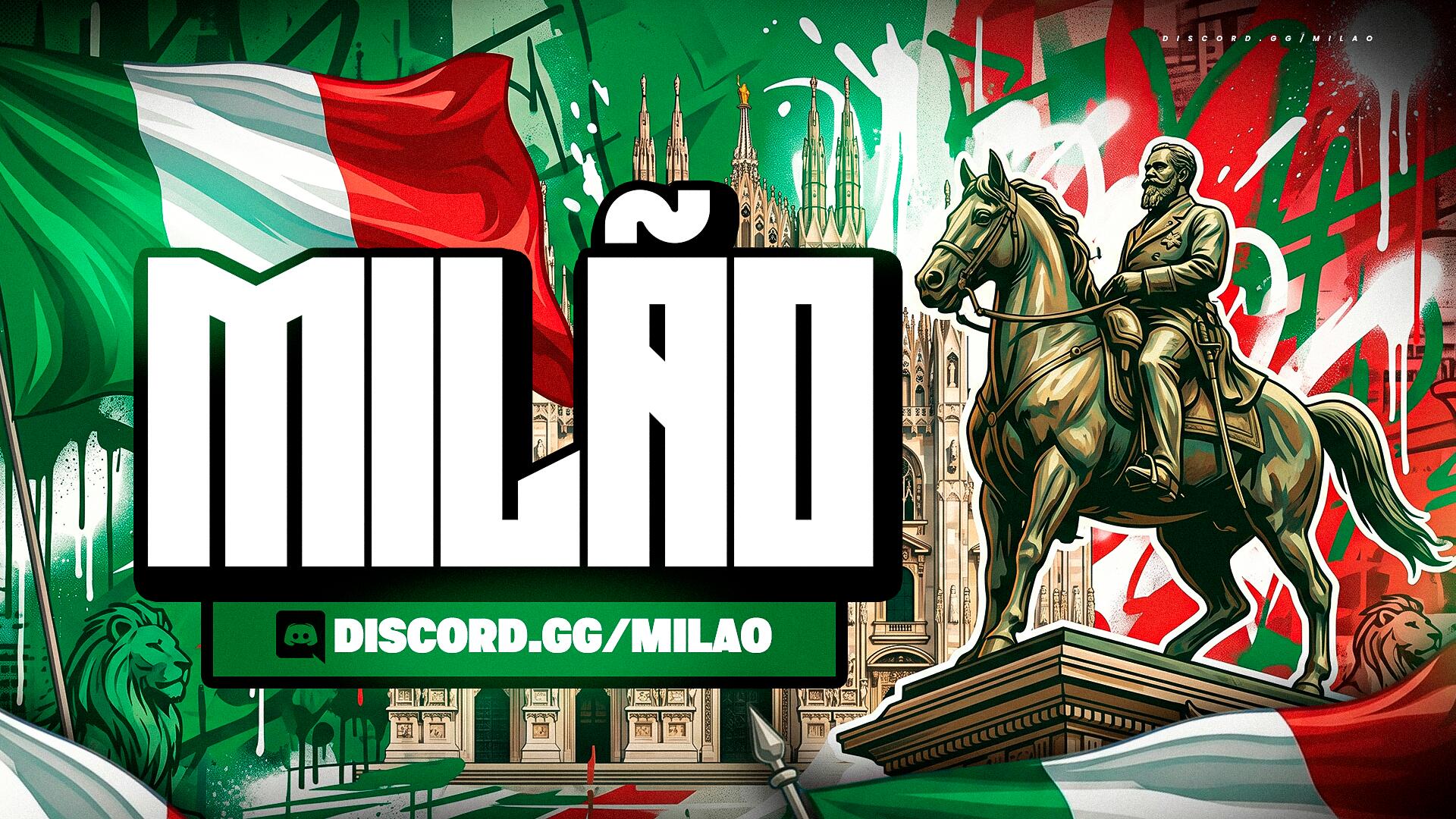 Discovery splash banner for Milão Discord server