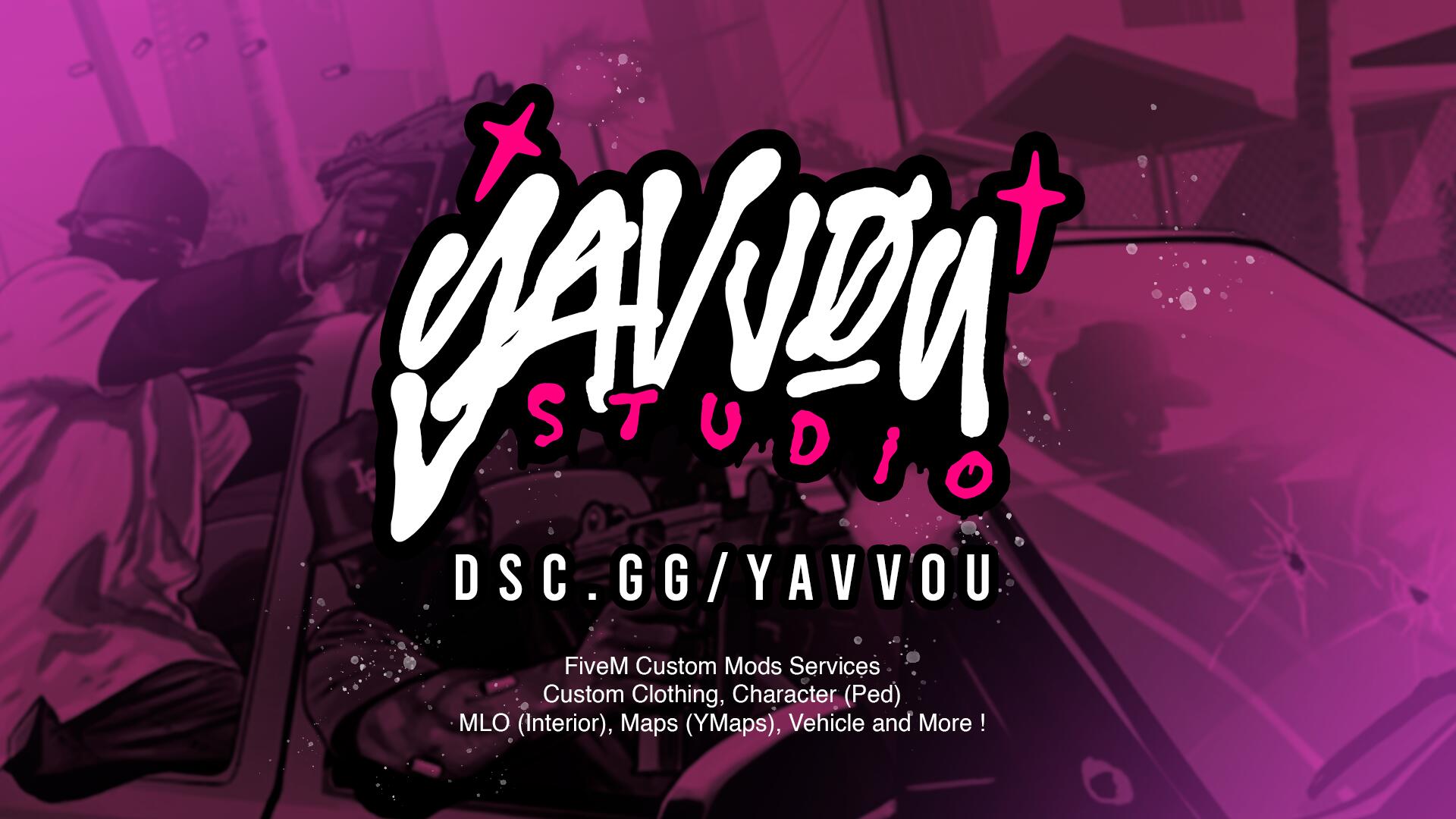 Discovery splash banner for Yavvou Studio | Fivem Discord server
