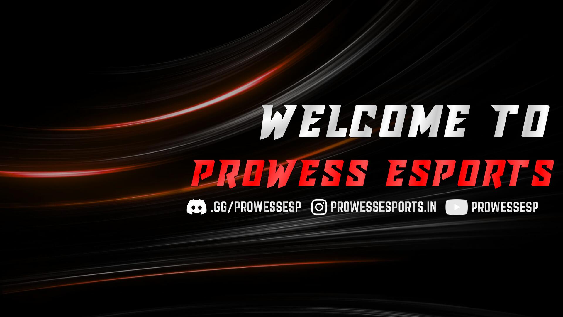 Discovery splash banner for PROWESS ESPORTS š®š³ Discord server