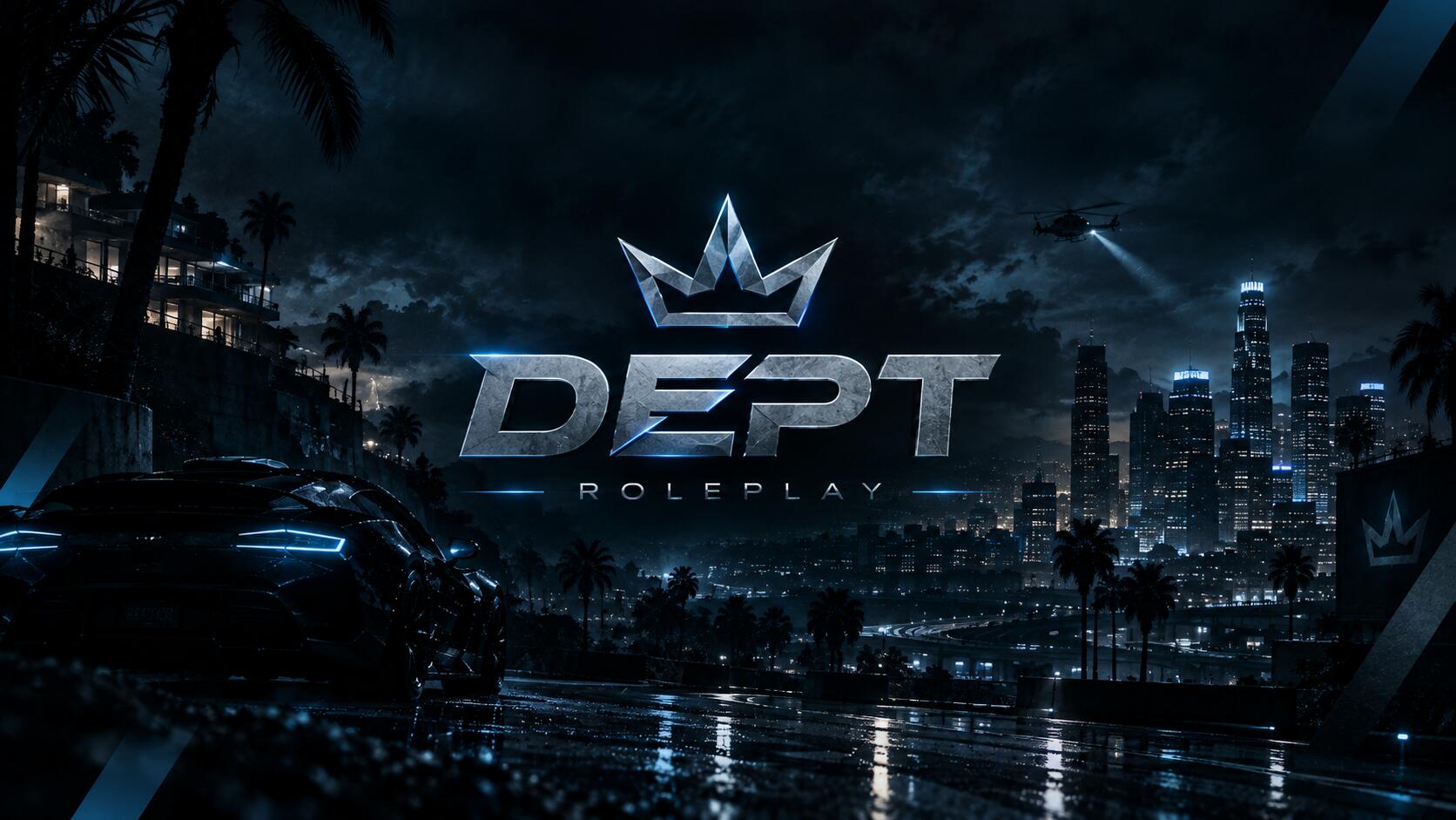 Discovery splash banner for DEPT. ROLEPLAY Discord server