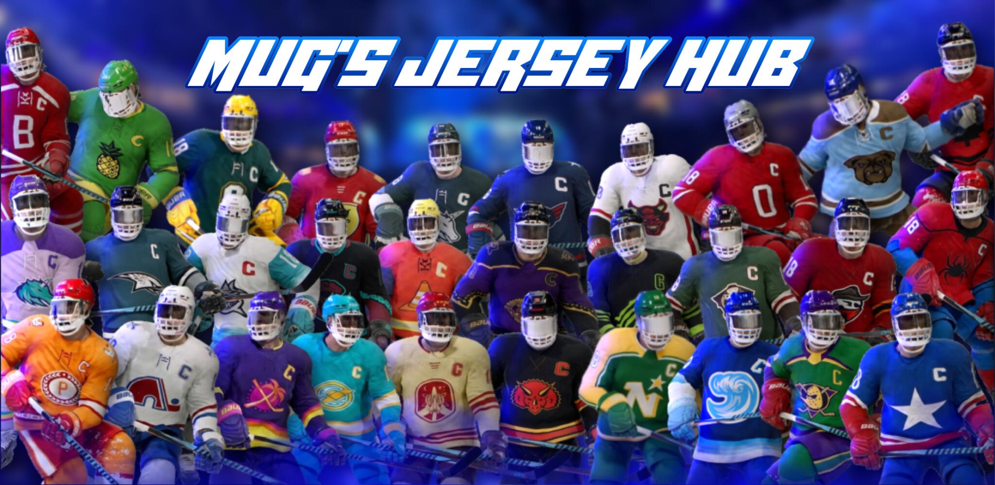 Discovery splash banner for Mug's Jersey Hub Discord server