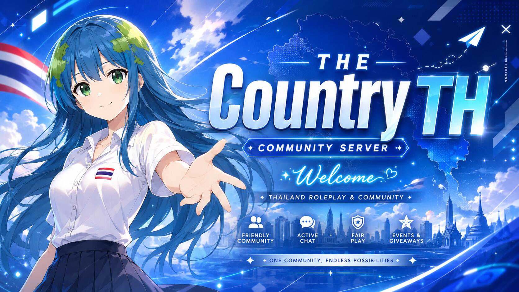 Discovery splash banner for The Country TH・OFFICIAL Discord server