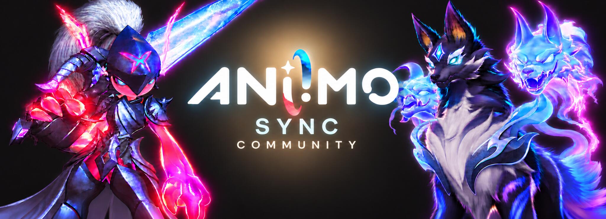 Discovery splash banner for AniimoSync Community Discord server