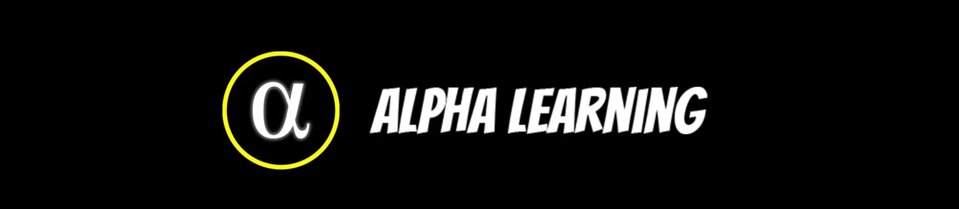 Discovery splash banner for Alpha Learning Discord server