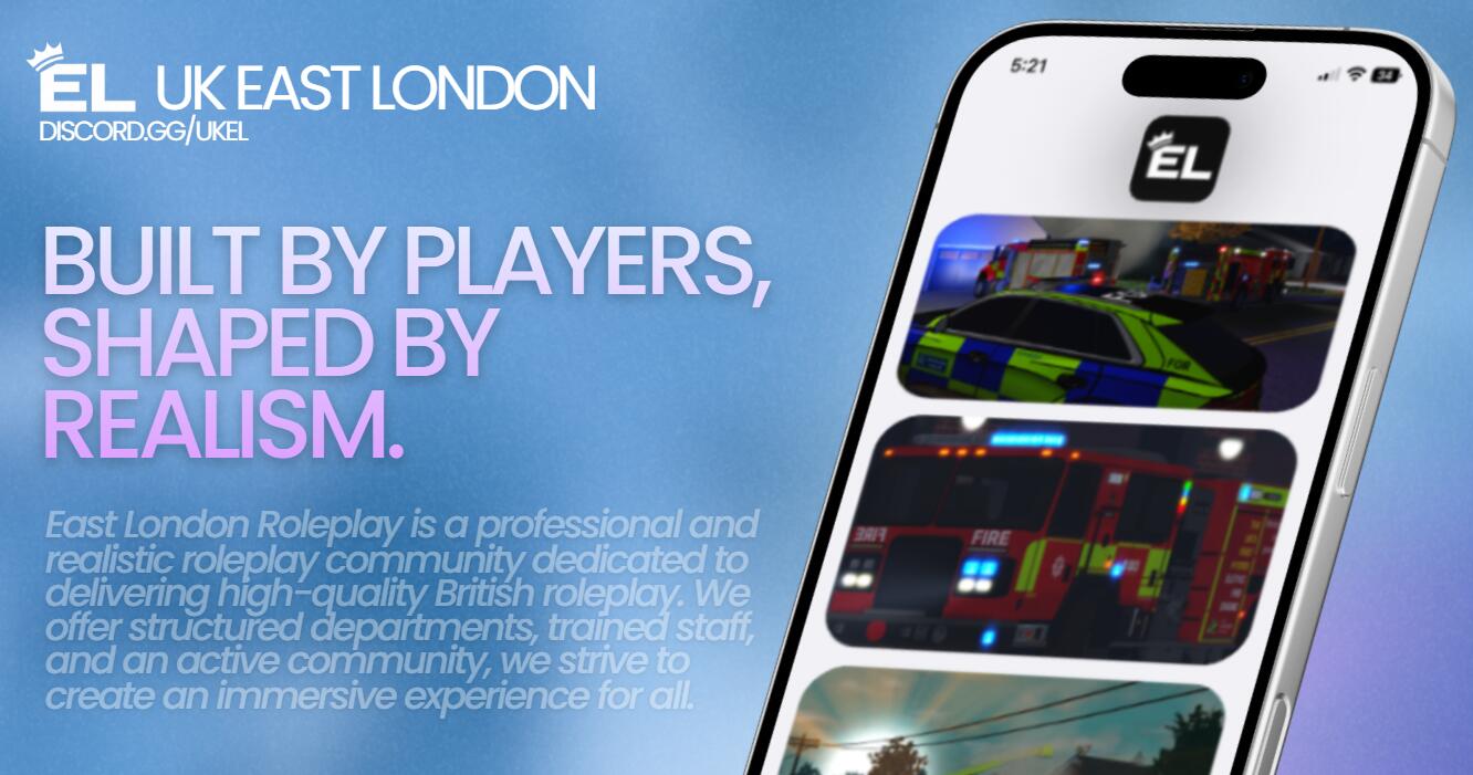 Discovery splash banner for UKEL | East London Roleplay Discord server