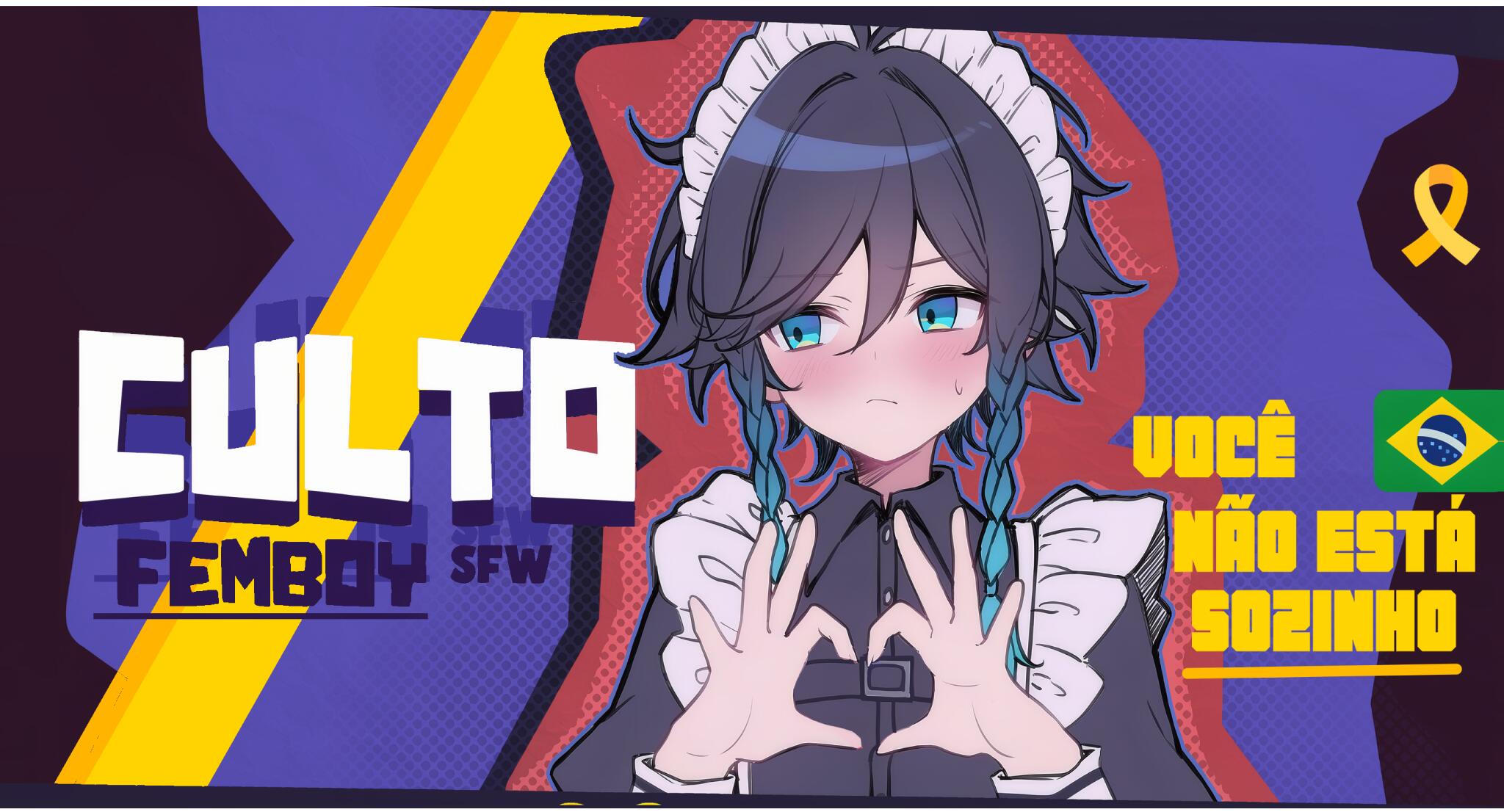 Discovery splash banner for Culto Femboy 🍷🎗| tag 💜 Femboy・Furry・LGBT Discord server