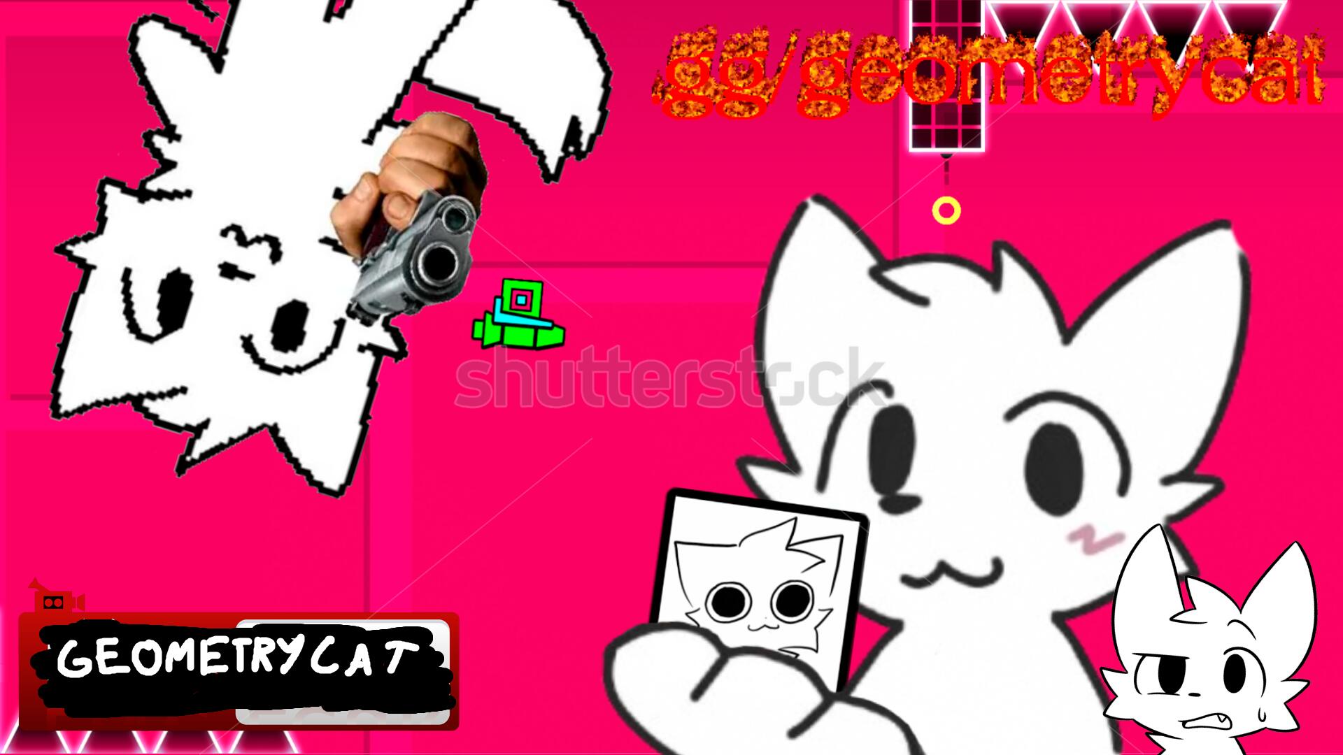 Discovery splash banner for .gg/geometrycat | meow :3 Discord server