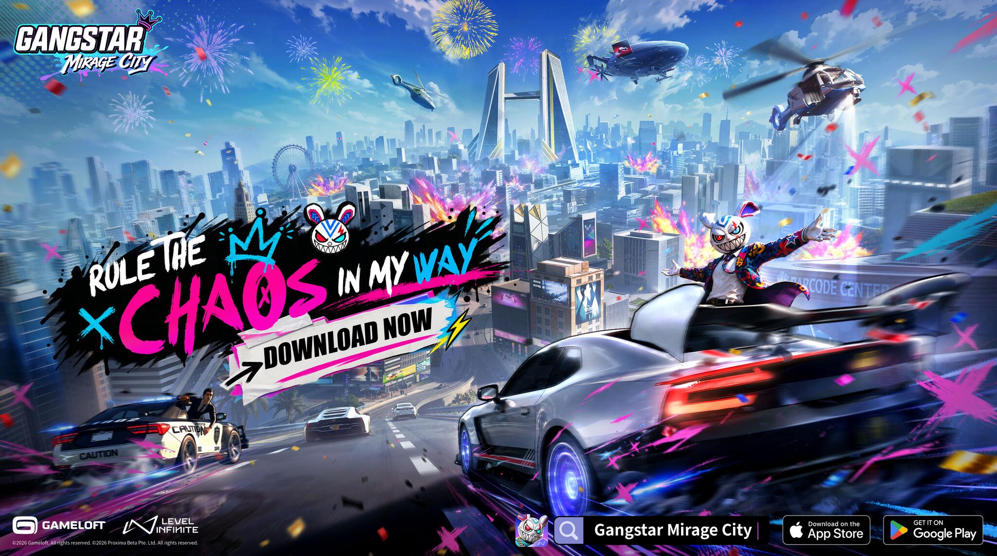 Discovery splash banner for Gangstar Mirage City Official Discord server