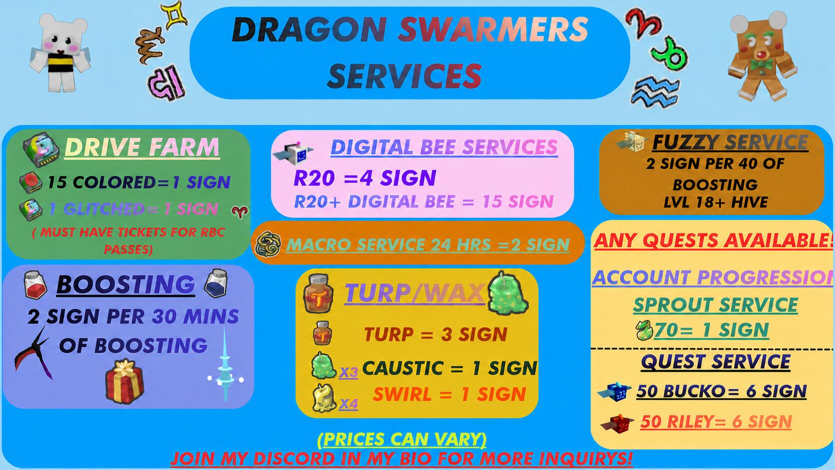 Discovery splash banner for Dragon Swarmer Services Discord server