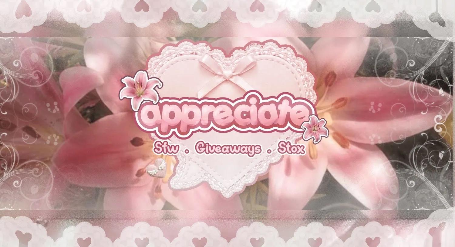 Discovery splash banner for 𑣲⋆。˚ ꪖppreciate 𖹠Discord server