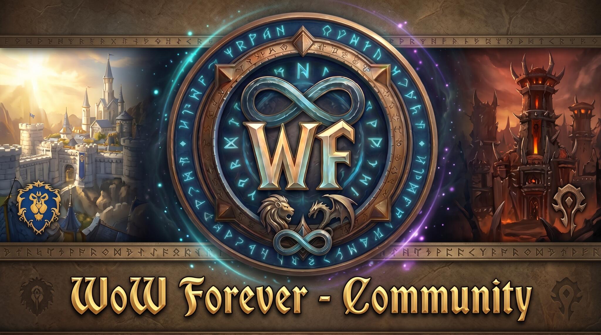 Discovery splash banner for WoW Forever NA Discord server