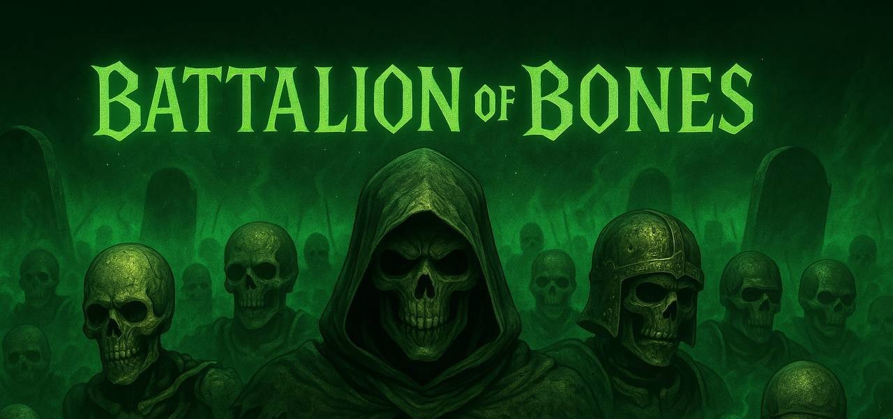 Discovery splash banner for Battalion of bones Discord server