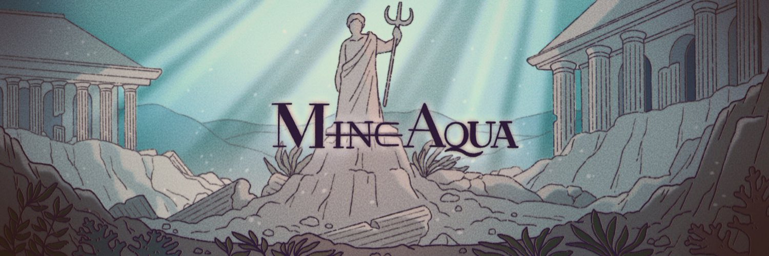 Discovery splash banner for MineAqua | mineaqua.net Discord server