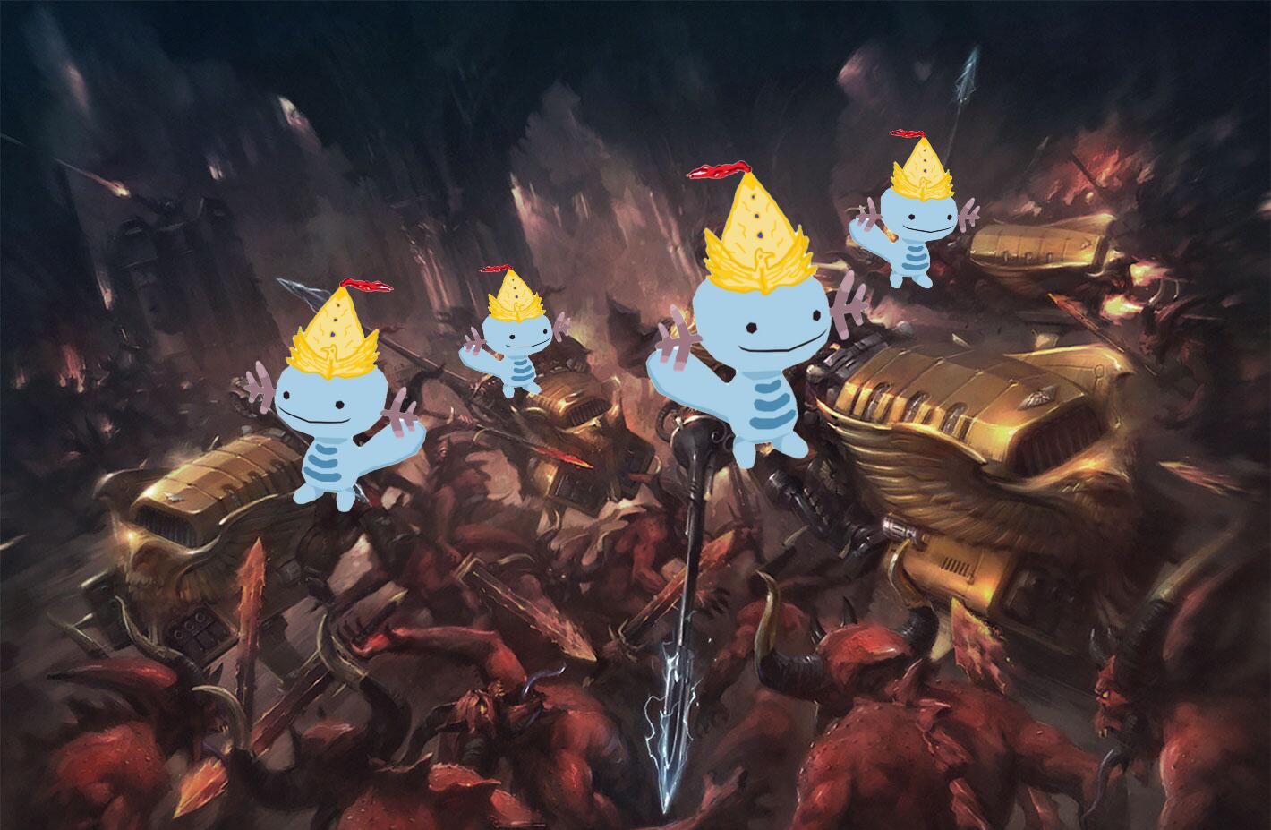 Discovery splash banner for Adeptus Custodes Discord server