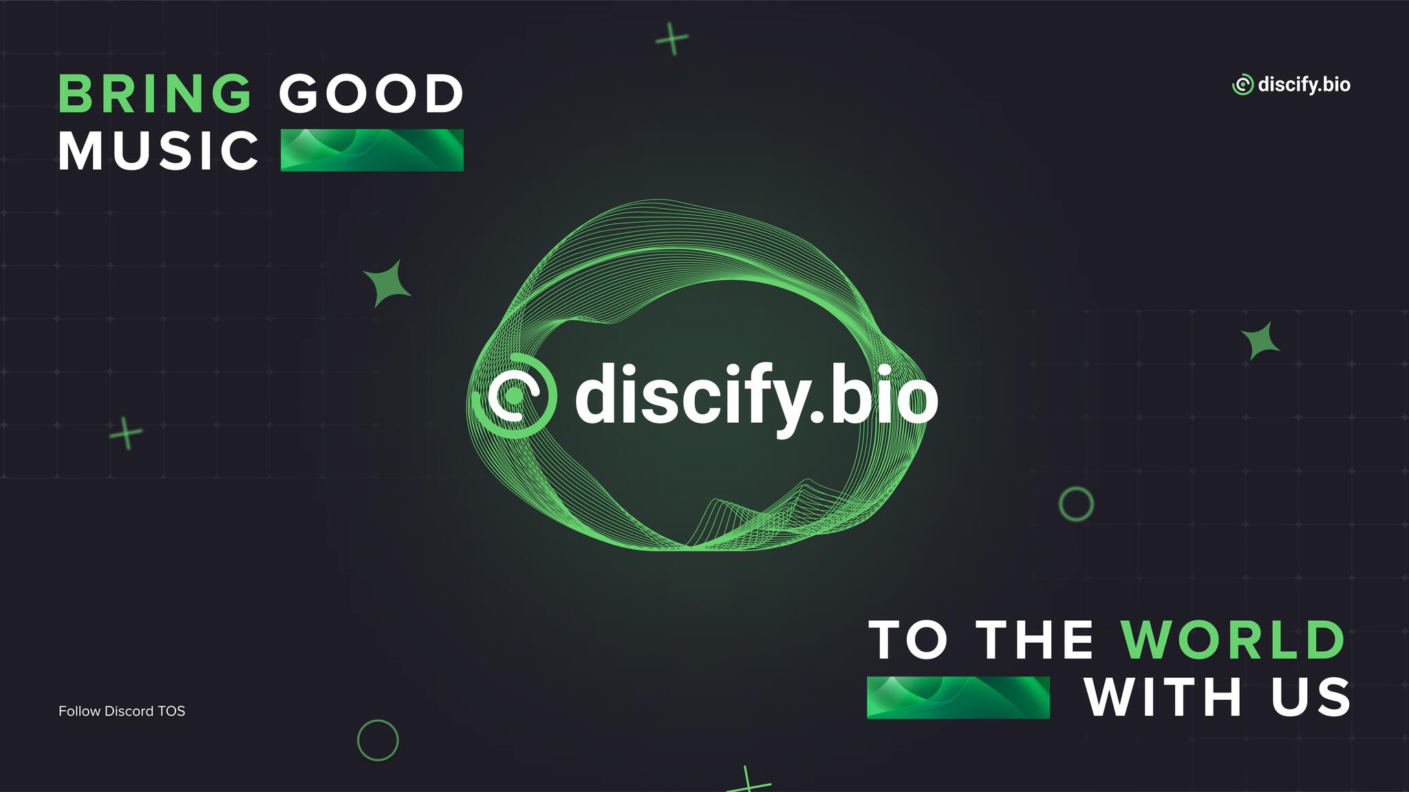 Discovery splash banner for discify.bio Discord server