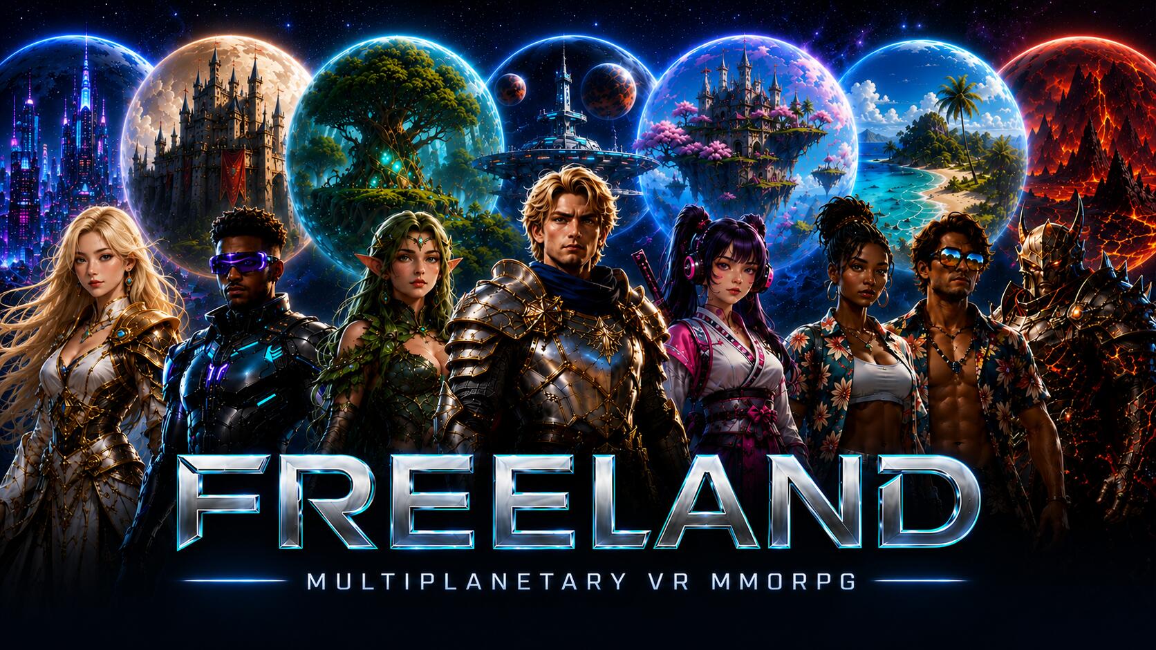 Discovery splash banner for Freeland VR Discord server