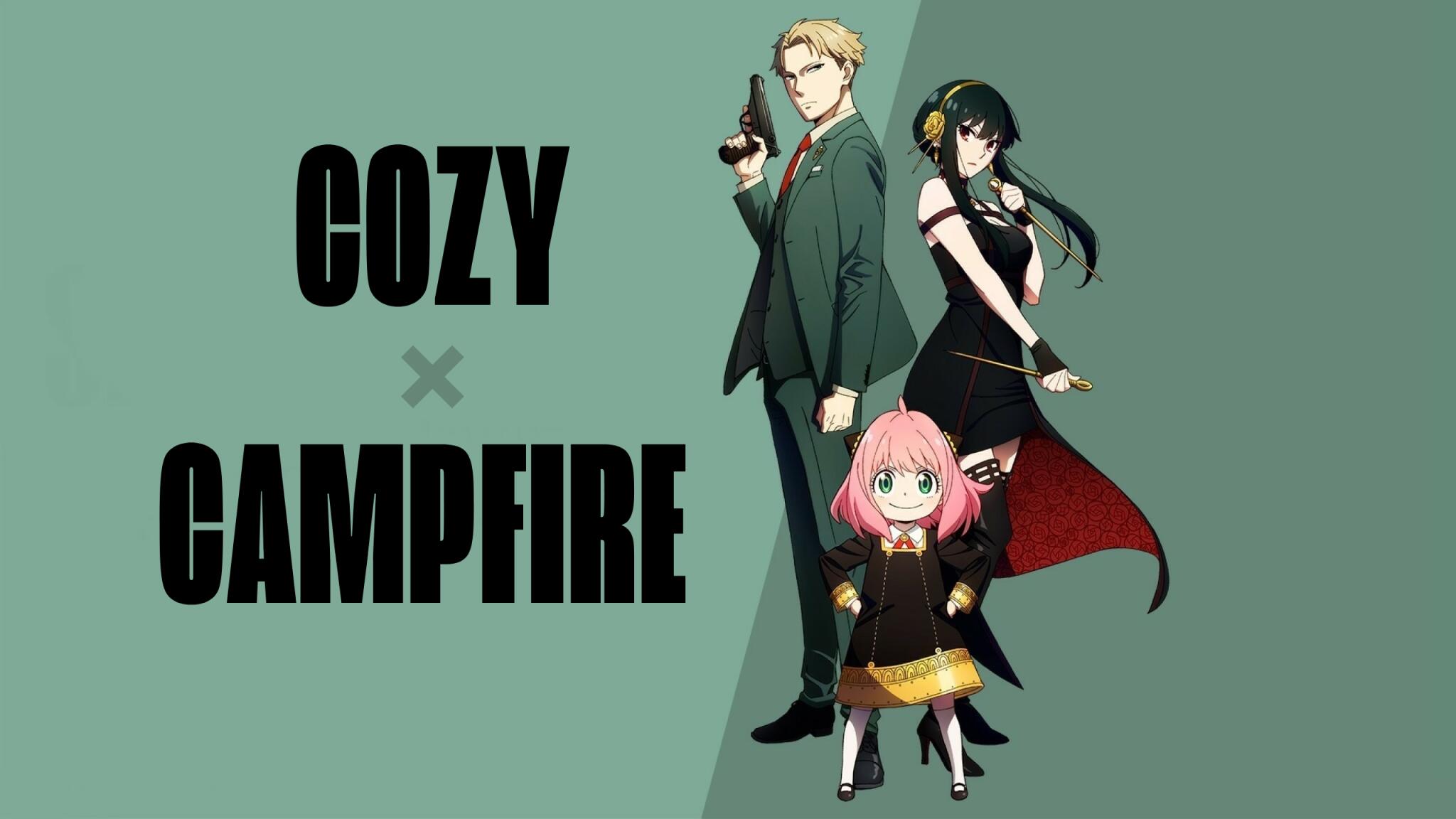 Discovery splash banner for Cozy Campfire Discord server