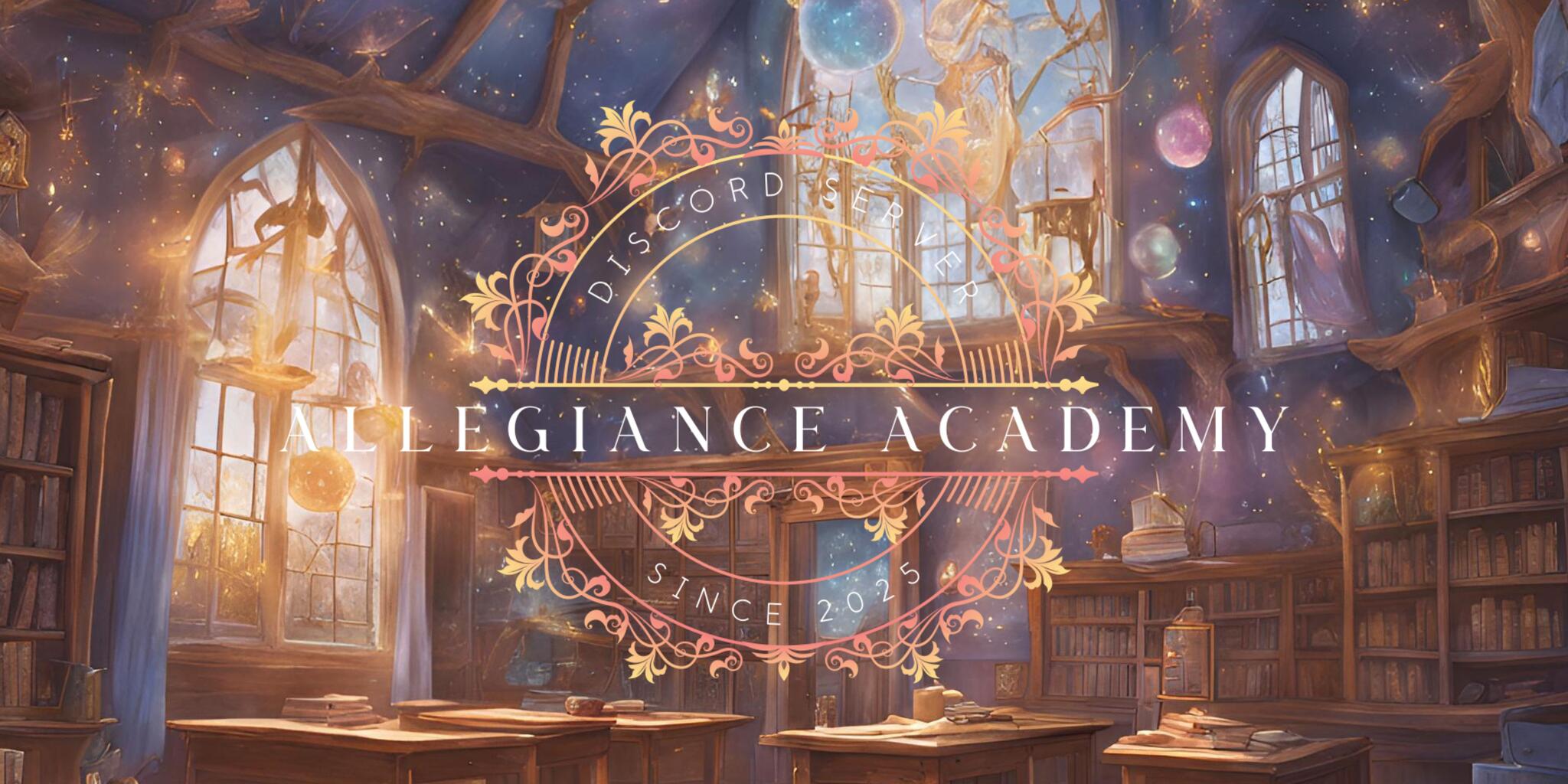 Discovery splash banner for Allegiance Academy Discord server