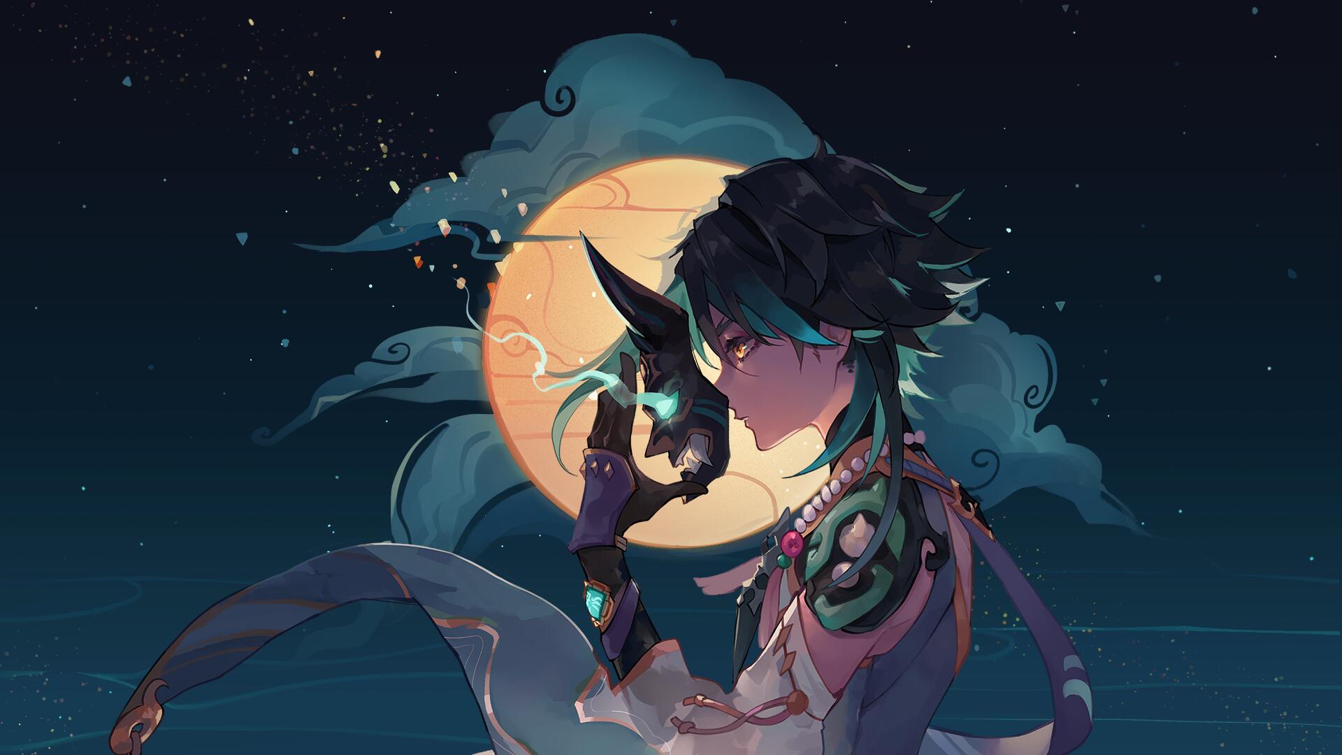 Discovery splash banner for Xiao Mains | Genshin Impact Discord server